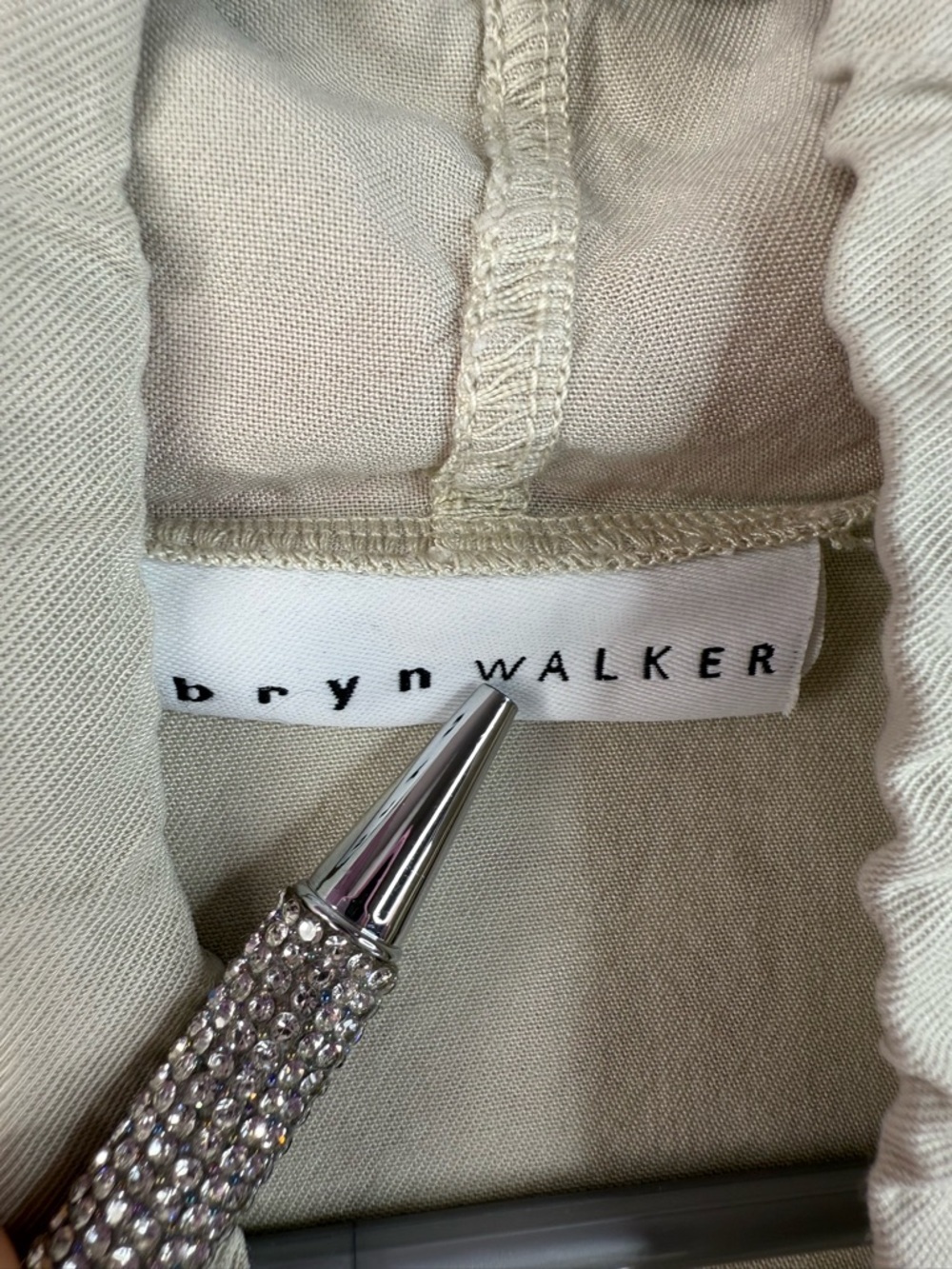 bryn Walker long sleeve cardigan Cream Ruffled Open-Front Draped Cardigan - Picture 11 of 15